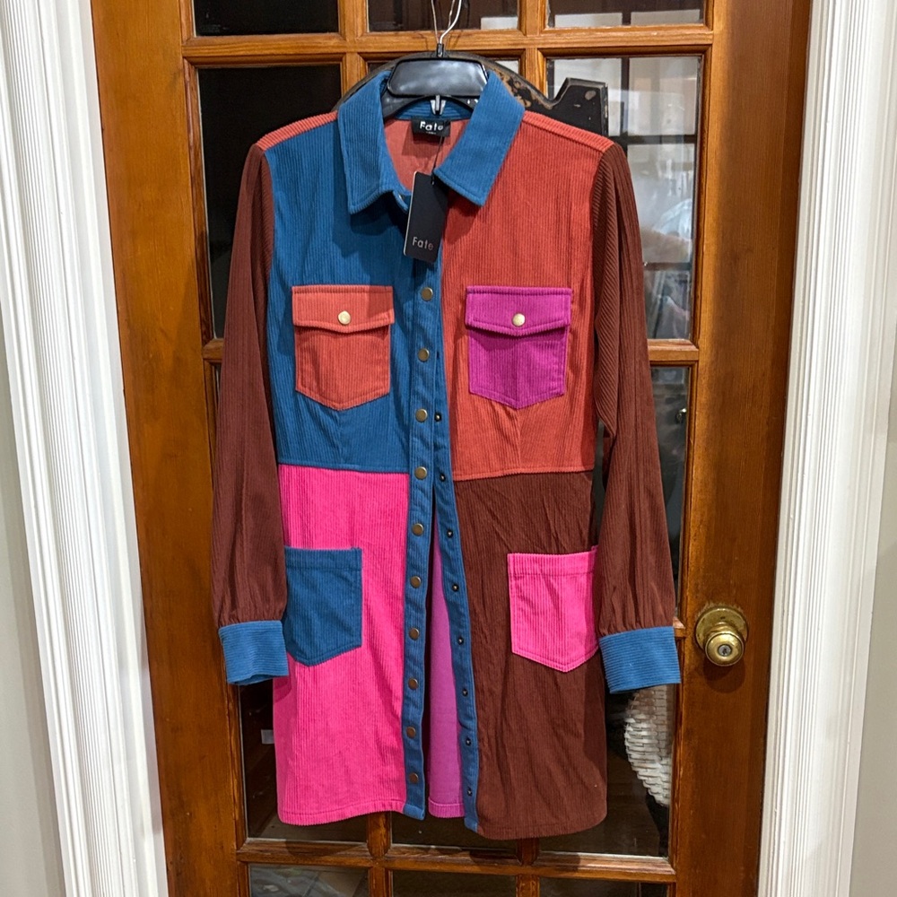 Fate Colorblock Long Sleeve Dress